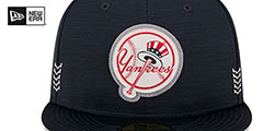 Yankees 2024 ALTERNATE CLUBHOUSE Heather Navy Fitted Hat by New Era - 3rd View