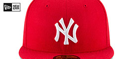 Yankees 2024 WORLD SERIES Red-White Fitted Hat by New Era - 3rd View