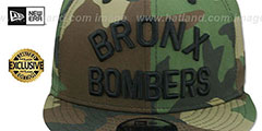 Yankees BRONX BOMBERS SNAPBACK Army Camo Hat by New Era - 3rd View