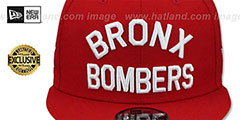 Yankees BRONX BOMBERS SNAPBACK Red Hat by New Era - 3rd View