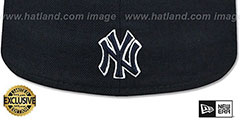 Yankees GOTHIC TEAM-BASIC Navy Fitted Hat by New Era - 3rd View