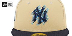 Yankees ILLUSION SIDE-PATCH Gold-Navy Fitted Hat by New Era - 3rd View