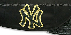 Yankees JULIGUNK STRAPBACK Black-Gold Hat by Twins 47 Brand - 3rd View