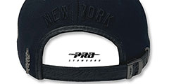 Yankees LOW-PRO BLACK METAL BADGE STRAPBACK Navy-Black Hat by Pro Standard - 3rd View