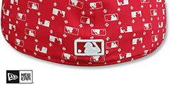 Yankees MLB FLOCKING Red Fitted Hat by New Era - 3rd View