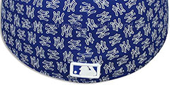 Yankees NY ALL-OVER FLOCKING Royal-White Fitted Hat by New Era - 3rd View