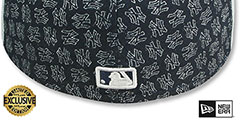 Yankees NY FADE ALL-OVER PINWHEEL Navy-Grey Fitted Hat by New Era - 3rd View