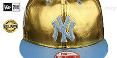 Yankees POSH SNAPBACK Gold-Sky Hat by New Era - 3rd View