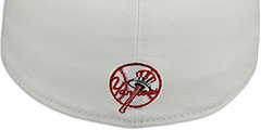 Yankees PROFILIN White-Navy Fitted Hat by New Era - 3rd View