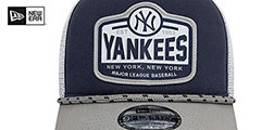 Yankees RALLY DRIVE A-FRAME TRUCKER SNAPBACK Navy-White Hat by New Era - 3rd View