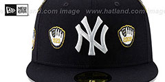 Yankees SPIKE LEE GOLD-GLOVES Navy Fitted Hat by New Era - 3rd View