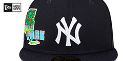 Yankees STATEVIEW Navy Fitted Hat by New Era - 3rd View