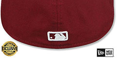 Yankees TEAM-BASIC Burgundy-White Fitted Hat by New Era - 3rd View