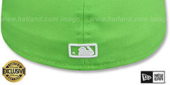 Yankees TEAM-BASIC Lime-White Fitted Hat by New Era - 3rd View