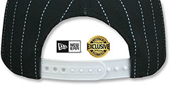 Yankees TEAM-BASIC PINSTRIPE SNAPBACK Black-White Hat by New Era - 3rd View