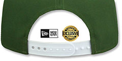 Yankees TEAM-BASIC SNAPBACK Rifle Green-White Hat by New Era - 3rd View