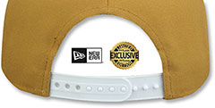 Yankees TEAM-BASIC SNAPBACK Tan-White Hat by New Era - 3rd View