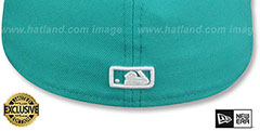 Yankees TEAM-BASIC Teal-White Fitted Hat by New Era - 3rd View