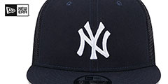 Yankees TEAM-BASIC TRUCKER SNAPBACK Navy Hat by New Era - 3rd View