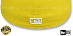 Yankees TEAM-BASIC Yellow-White Fitted Hat by New Era - 3rd View