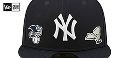 Yankees TRIPLE THREAT IDENTITY Navy Fitted Hat by New Era - 3rd View