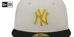 Yankees TWO-TONE STONE Fitted Hat by New Era - 3rd View