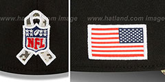 49ers 2021 SALUTE-TO-SERVICE FLEX Black-Desert Hat by New Era - 4th View