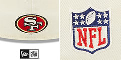 49ers 2022 NFL SIDELINE Cream-Red Fitted Hat by New Era - 4th View