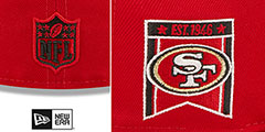 49ers BANNER SIDE-PATCH Red Fitted Hat by New Era - 4th View