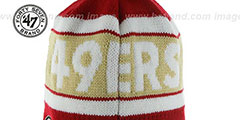 49ers CRANBROOK Knit Beanie Hat by Twins 47 Brand - 4th View