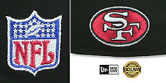 49ers NFL LIGATURE SIDE-PATCH Black-Red Fitted Hat by New Era - 4th View