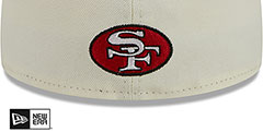 49ers NFL LIGATURE White-Red Fitted Hat by New Era - 4th View