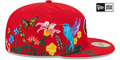 49ers SIDE-BLOOM Red Fitted Hat by New Era - 4th View