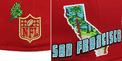 49ers STATEVIEW Red Fitted Hat by New Era - 4th View