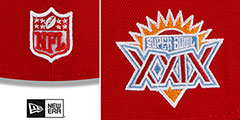 49ers SUPER BOWL XXIX SIDE-PATCH Red Fitted Hat by New Era - 4th View