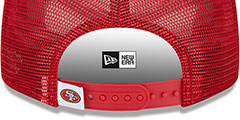 49ers TEAM-BASIC TRUCKER SNAPBACK Red Hat by New Era - 4th View