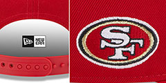 49ers TEAM-SCRIPT SNAPBACK Red Hat by New Era - 4th View