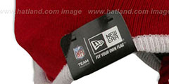 49ers TEAM-TONE TASSLE Red Knit Beanie Hat by New Era - 4th View