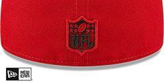 49ers TRIPLE THREAT IDENTITY Red Fitted Hat by New Era - 4th View