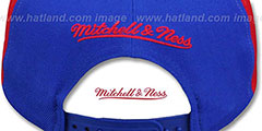 76ers AJD SNAPBACK Royal-White-Red Adjustable Hat by Mitchell and Ness - 4th View