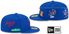 76ers CITY TRANSIT Royal Fitted Hat by New Era - 4th View