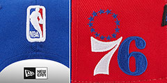 76ers COLOR BLOCK BACK HALF SNAPBACK Hat by New Era - 4th View