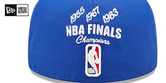 76ers CROWN CHAMPS Royal Fitted Hat by New Era - 4th View