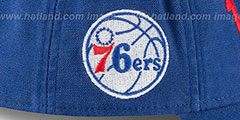 76ers ESTABLISHED YEAR STRAPBACK Royal Hat by New Era - 4th View