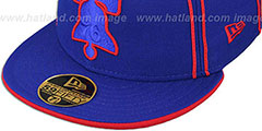 76ers HWC CHALKLINE Royal-Red Fitted Hat by New Era - 4th View