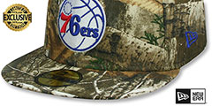 76ers NBA TEAM-BASIC Realtree Camo Fitted Hat by New Era - 4th View