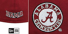 Alabama NCAA TEAM-BASIC SIDE PATCH Burgundy Fitted Hat by New Era - 4th View