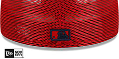 Angels BATTING PRACTICE TRUCKER Red Fitted Hat by New Era - 4th View