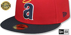 Angels COOPERPACK Red-Navy Fitted Hat by New Era - 4th View