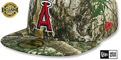 Angels MLB TEAM-BASIC Realtree Camo Fitted Hat by New Era - 4th View